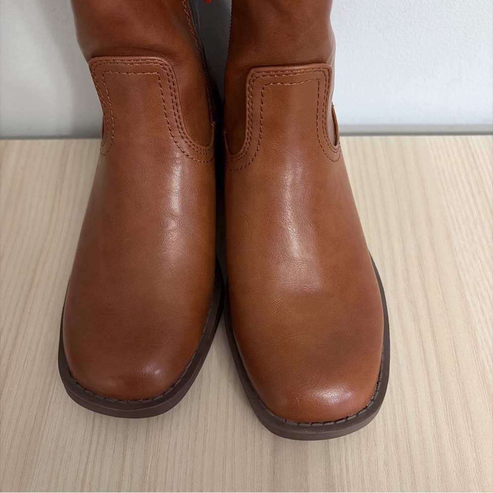 Wonder Nation New! Girls Brown Tall Riding Boots Size 2 - Picture 5 of 8